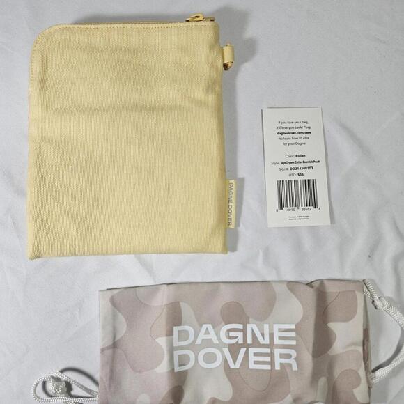 Nwt Dagne dover sky essentials pouch pollen Color. Light Soft Yellow - Picture 2 of 8